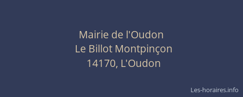 Mairie de l'Oudon