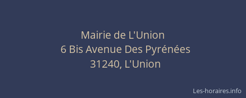 Mairie de L'Union
