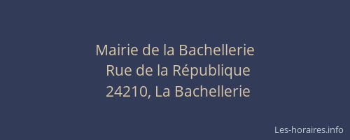 Mairie de la Bachellerie