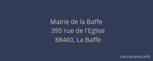 Mairie de la Baffe
