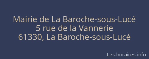 Mairie de La Baroche-sous-Lucé