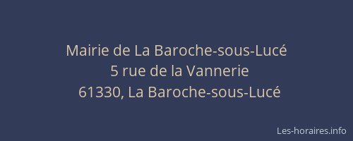 Mairie de La Baroche-sous-Luc&eacute;