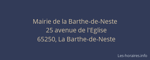 Mairie de la Barthe-de-Neste
