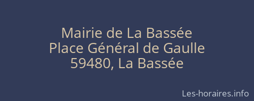 Mairie de La Bassée