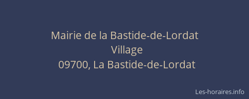 Mairie de la Bastide-de-Lordat