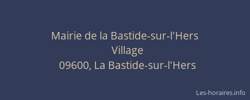 Mairie de la Bastide-sur-l'Hers