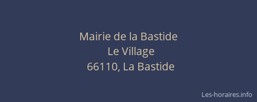 Mairie de la Bastide