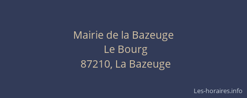 Mairie de la Bazeuge