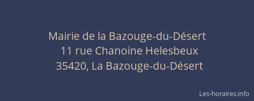 Mairie de la Bazouge-du-Désert