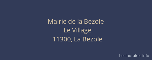 Mairie de la Bezole