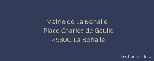 Mairie de La Bohalle