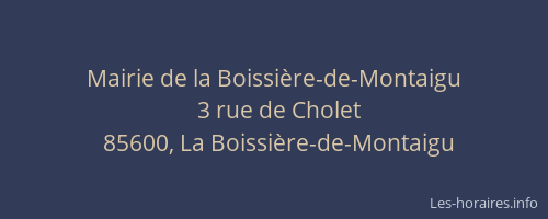 Mairie de la Boissière-de-Montaigu