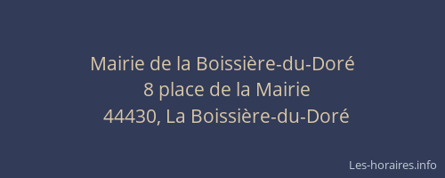Mairie de la Boissière-du-Doré