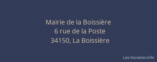 Mairie de la Boissière
