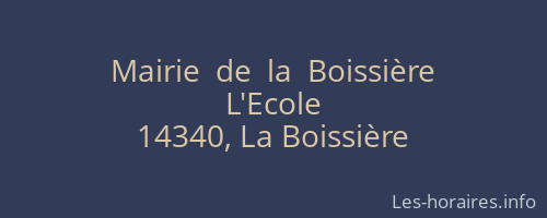Mairie  de  la  Boissière
