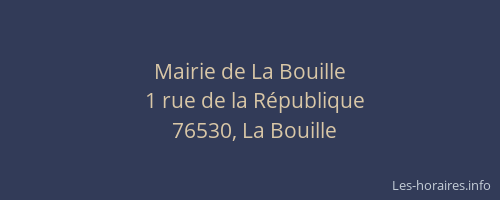 Mairie de La Bouille