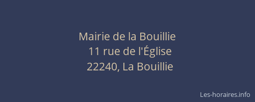 Mairie de la Bouillie