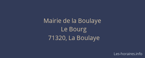 Mairie de la Boulaye