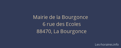 Mairie de la Bourgonce