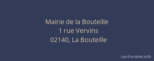 Mairie de la Bouteille