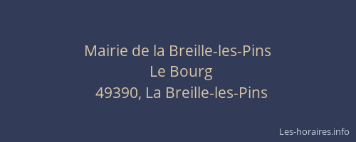 Mairie de la Breille-les-Pins