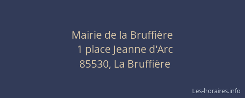 Mairie de la Bruffière