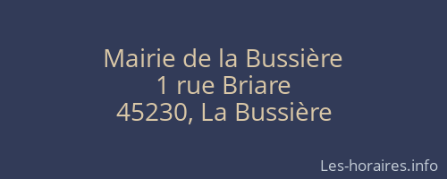 Mairie de la Bussière
