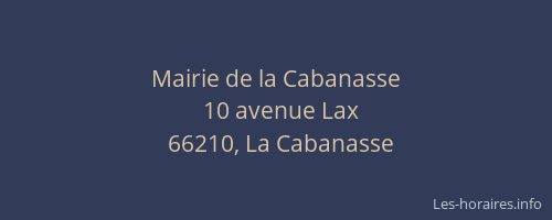 Mairie de la Cabanasse