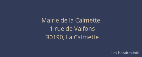 Mairie de la Calmette