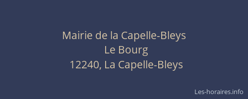 Mairie de la Capelle-Bleys