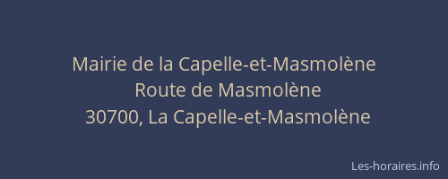 Mairie de la Capelle-et-Masmolène