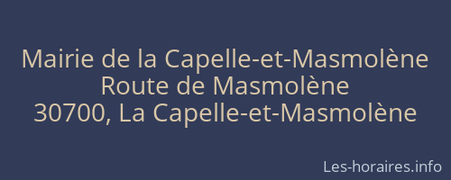 Mairie de la Capelle-et-Masmolène