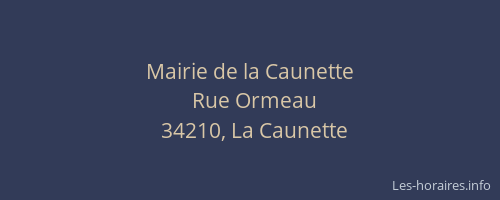 Mairie de la Caunette