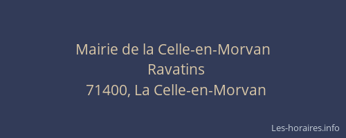 Mairie de la Celle-en-Morvan