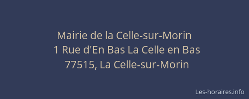 Mairie de la Celle-sur-Morin