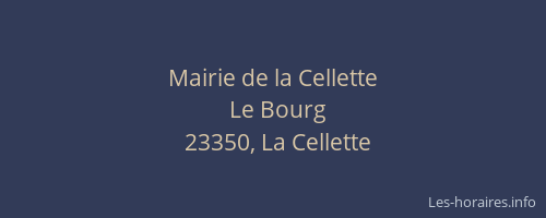Mairie de la Cellette