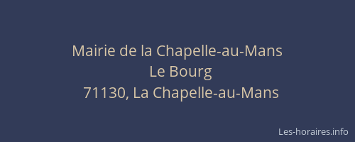 Mairie de la Chapelle-au-Mans