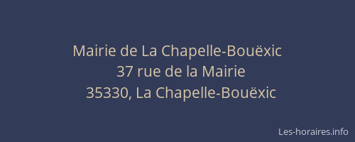 Mairie de La Chapelle-Bouëxic