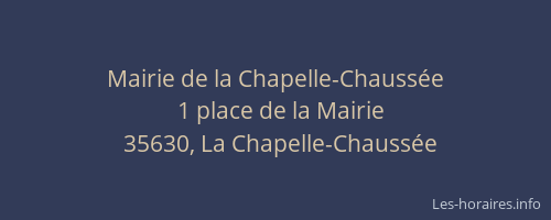 Mairie de la Chapelle-Chaussée