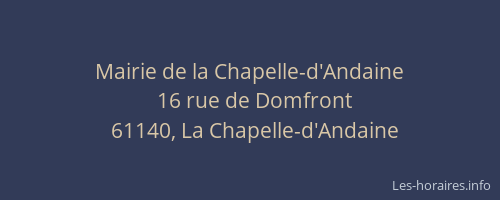 Mairie de la Chapelle-d'Andaine