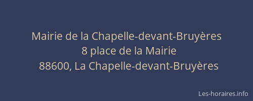 Mairie de la Chapelle-devant-Bruy&egrave;res