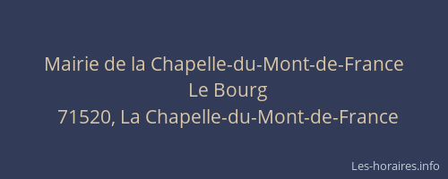 Mairie de la Chapelle-du-Mont-de-France