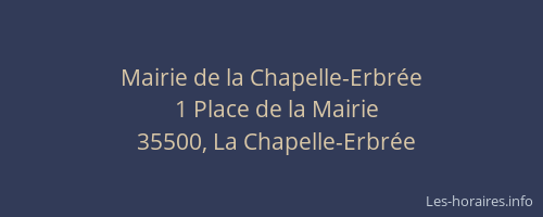 Mairie de la Chapelle-Erbrée