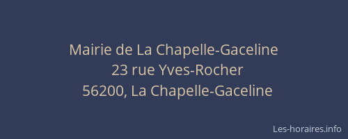 Mairie de La Chapelle-Gaceline