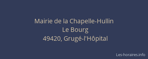 Mairie de la Chapelle-Hullin