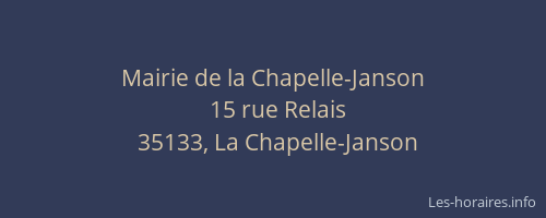 Mairie de la Chapelle-Janson