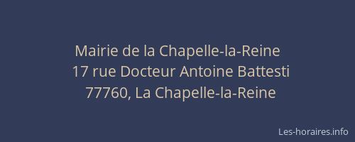 Mairie de la Chapelle-la-Reine