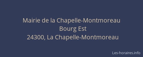 Mairie de la Chapelle-Montmoreau