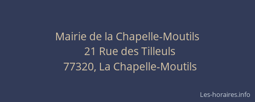 Mairie de la Chapelle-Moutils