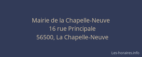 Mairie de la Chapelle-Neuve